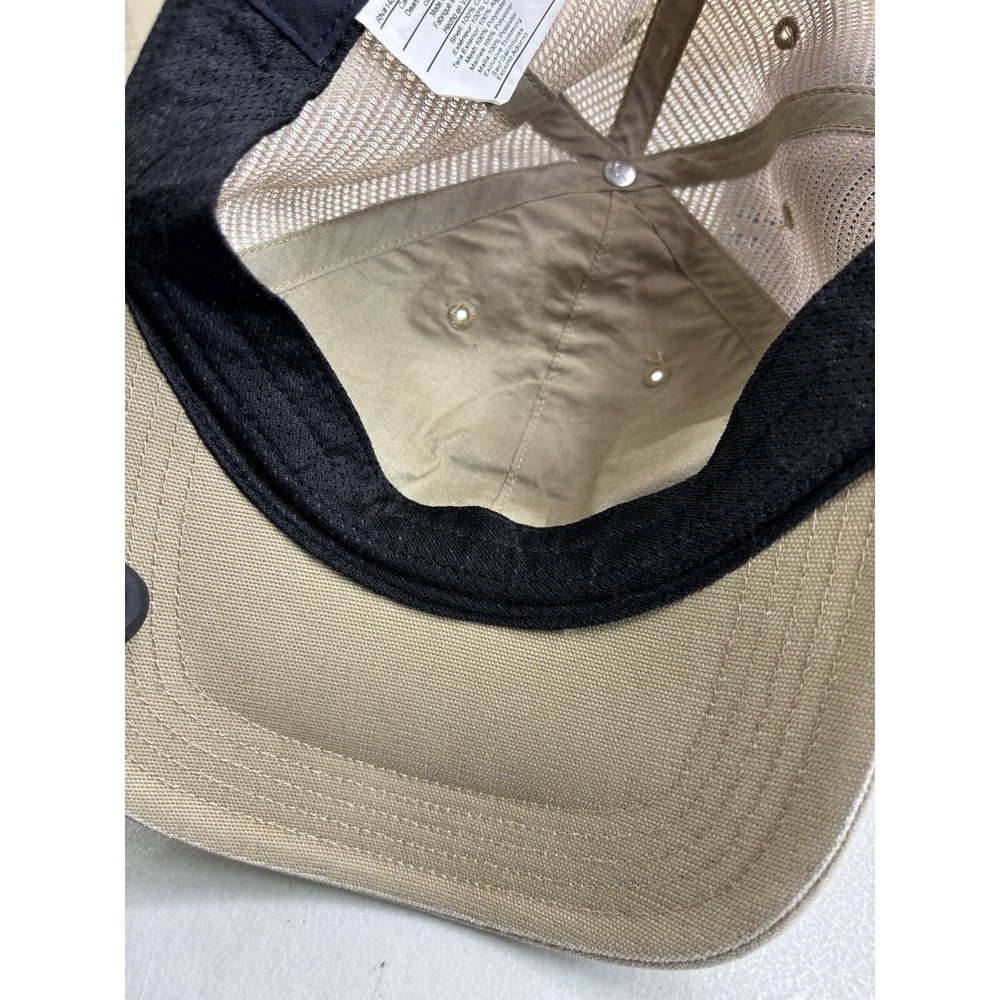 Carhartt Hat Snap-back Baseball Cap Tan Mesh Back Canvas Center Logo Workwear - Picture 6 of 8